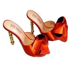 Cape Robbin Chocolate Bow Salsa Stilettos Open Toe